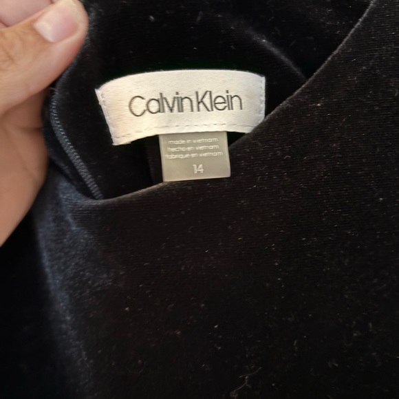 Calvin Klein Black Velvet Dress - Picture 3 of 4